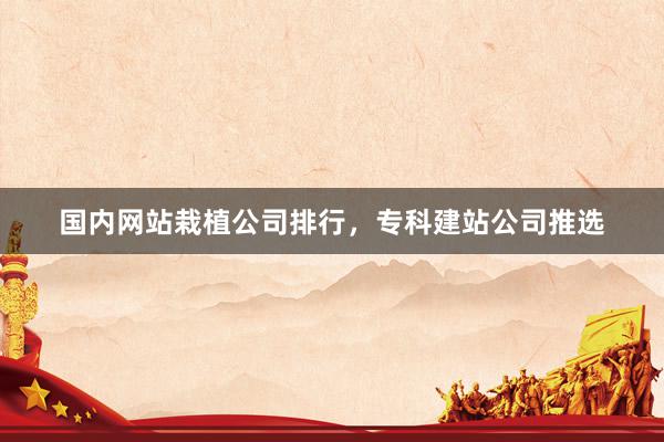 国内网站栽植公司排行，专科建站公司推选